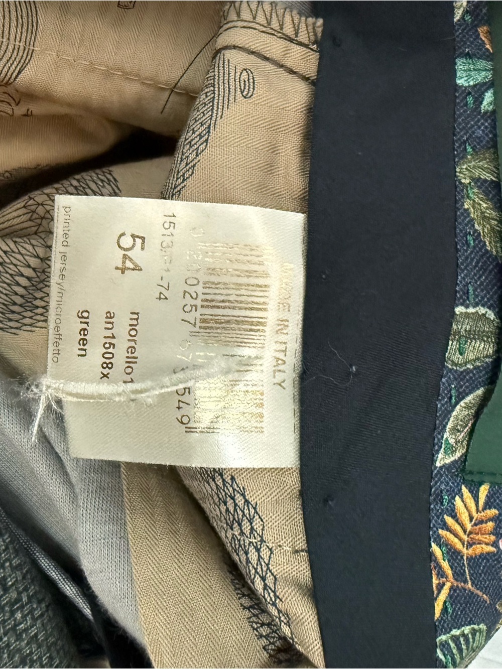 Made in Italy Berwich Men's Textured Gray/green Dress Pants - Picture 3 of 4